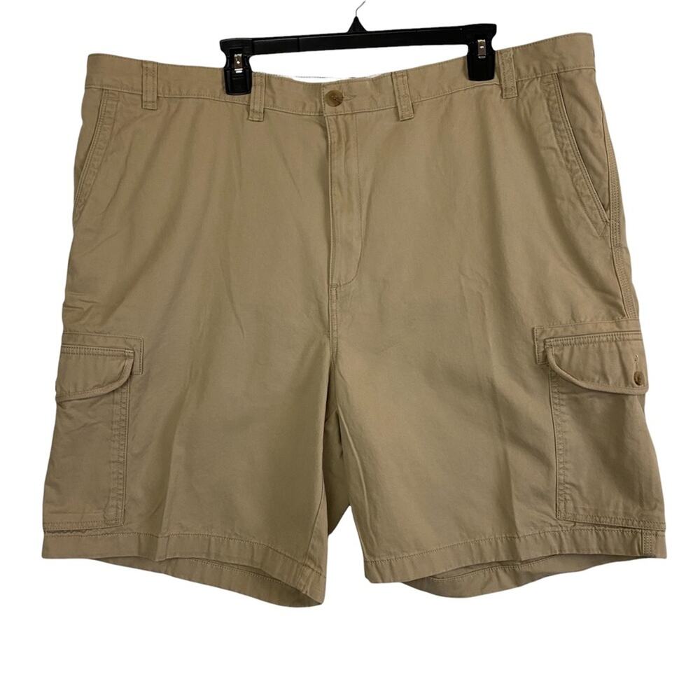 Lands End Tan Cotton Cargo Shorts Size 46